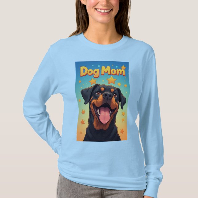 Cute Rottweiler Portrait For Dog Lovers And Gifts T-Shirt (Front)