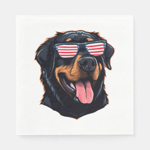 Cute Rottweiler Puppy Napkin