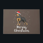 Cute Rottweiler Santa Hat Merry Christmas Costume Doormat<br><div class="desc">Cute Rottweiler Santa Hat Merry Christmas Costume</div>