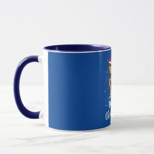 Cute Rottweiler Santa Hat Merry Christmas Costume Mug