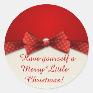 Cute Round Christmas Stickers