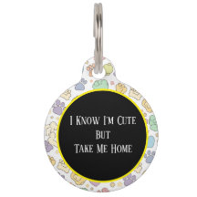 Cute Round Dog ID Tag – Personalised Pet Collar