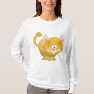 Cute Round Ginger Tabby Cat T-Shirt