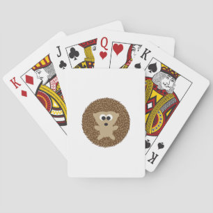 Cute Round Hedgehog Playing Cards