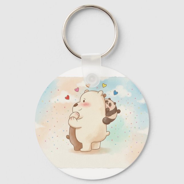 Cute, round key chain (Front)