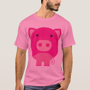 Cute Round Pig Cartoon T-Shirt