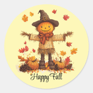 Cute Round Scarecrow Sticker