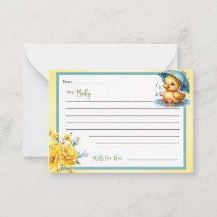 Cute Rubber Duck  Baby Shower Dear Baby Cards