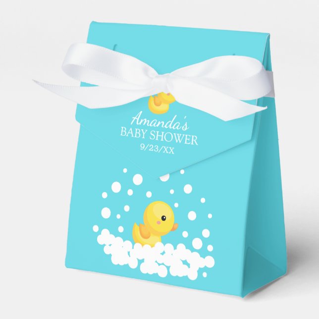 Cute Rubber Duck  Baby Shower Favour Box (Front Side)