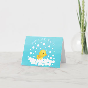Cute Rubber Duck Baby Shower Thank You Note Card