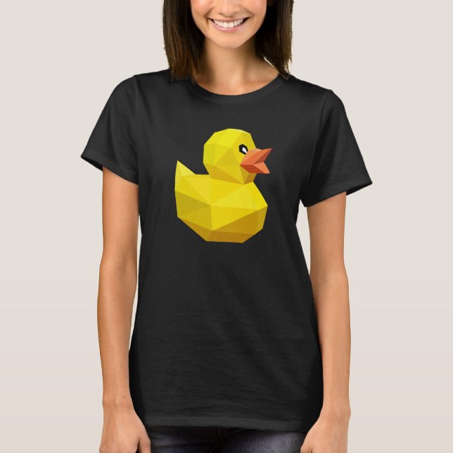 Cute Rubber Duck  Bird Geometric Abstract Ducky T-Shirt (Front)