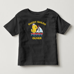Cute Rubber Duck Boat Ducky Sailor Toddler T-Shirt