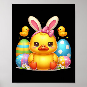 Cute Rubber Duck Duckling Bunny Headband Funny Eas Poster