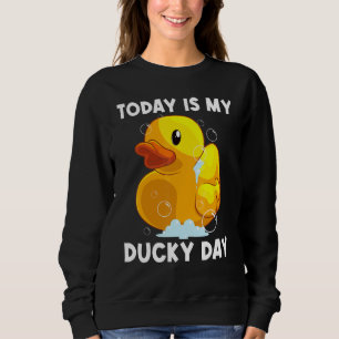Cute Rubber Duck For Men Women Kids Rubber Duckie  Sweatshirt