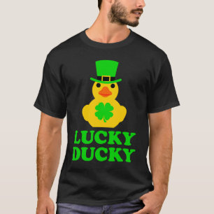 Cute Rubber Duck Four Leaf C Hat St Patrick's Day T-Shirt