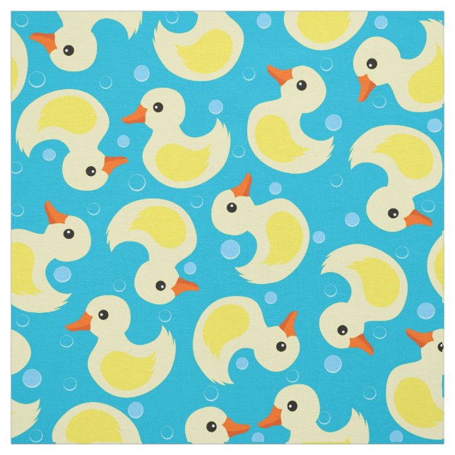 Cute rubber duck pattern fabric (Swatch)