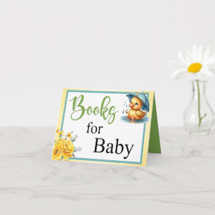 Cute Rubber Duck Shower Books for Baby Card