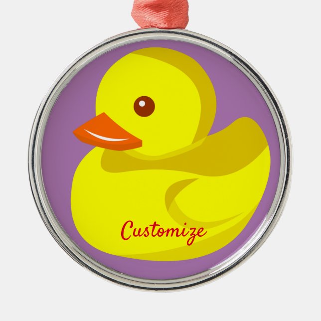 Cute Rubber Duck Thunder_Cove Metal Tree Decoration (Front)