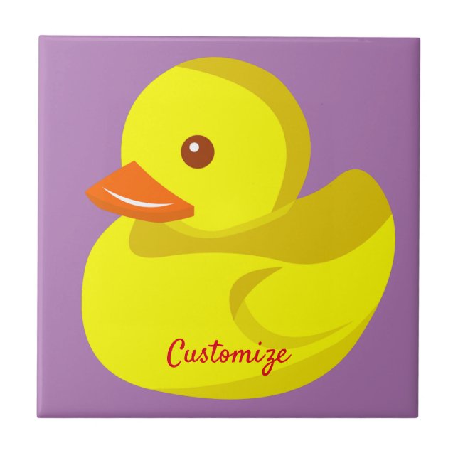 Cute Rubber Duck Thunder_Cove Tile (Front)
