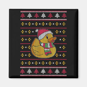 Cute Rubber Duckie Duck Christmas Santa Clause Magnet