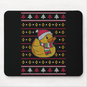 Cute Rubber Duckie Duck Christmas Santa Clause  Mouse Pad