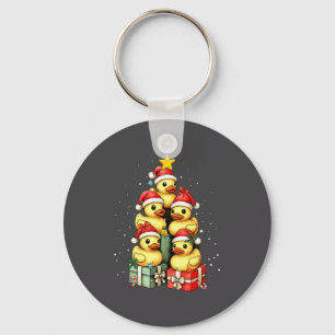 Cute Rubber Ducks Le Duckie Christmas Tree Xmas Ha Key Ring