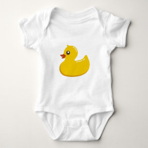 Cute Rubber Ducky/Blue Bubbles Baby Bodysuit