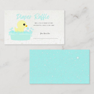 Cute Rubber Ducky Boys Diaper Raffle Enclosure Car Card