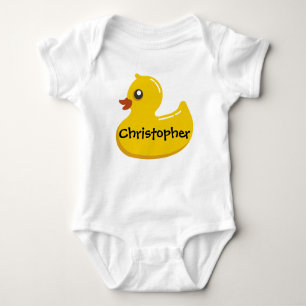 Cute Rubber Ducky Personalised Girl/Boy Baby Bodysuit