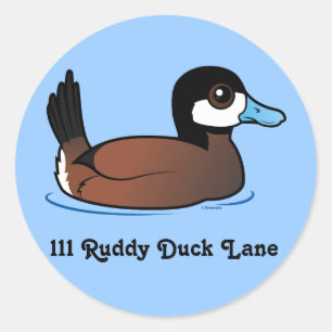 Cute Ruddy Duck Customisable Address Label