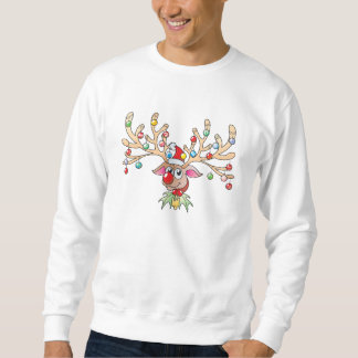 Cute Rudolf Reindeer with Christmas Lights Shirts