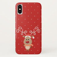 Cute Rudolph the red nosed reindeer cartoon