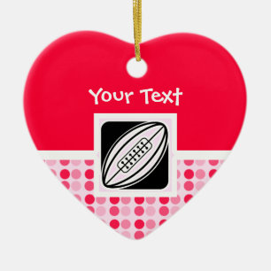 Cute Rugby Ceramic Tree Decoration