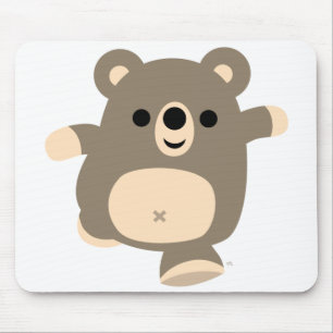Cute Running Cartoon Bear mousepad