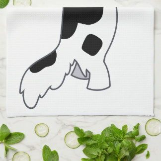 Cute Running Cartoon Border Collie Kitchen Towel