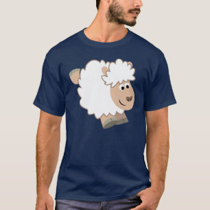 Cute Running Cartoon Sheep T-Shirt