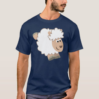 Cute Running Cartoon Sheep T-Shirt