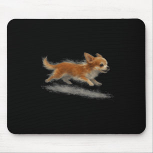 Cute running dog funny chihuahua running art meme  mouse pad