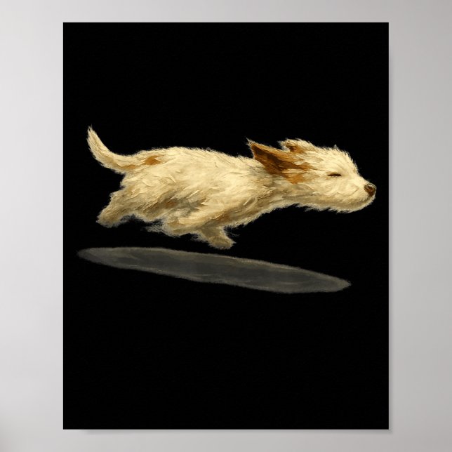 Cute running dog  poster (Front)