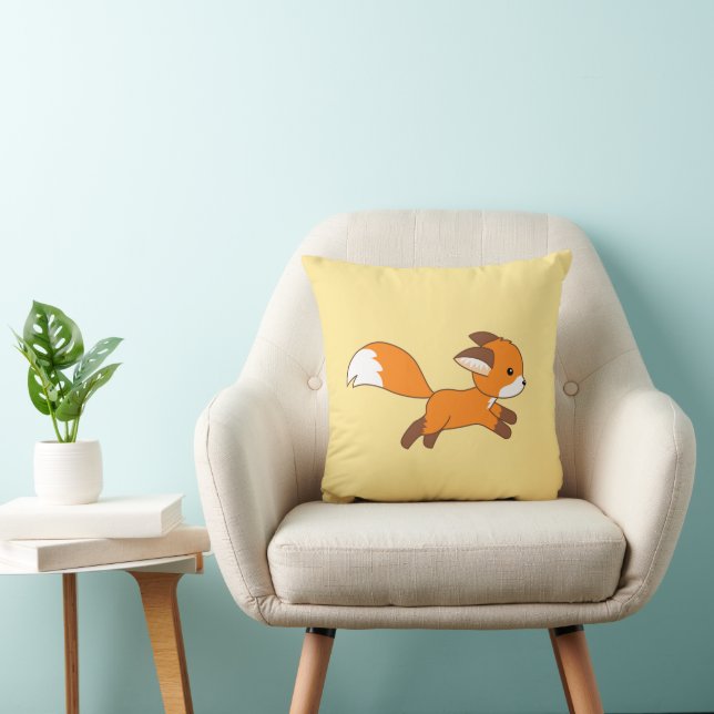 Cute Running Fox Cushion (Chair)