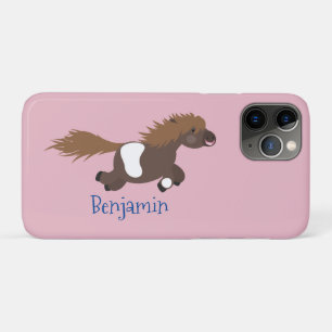Cute running Shetland pony cartoon illustration Case-Mate iPhone Case