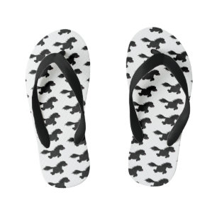 Cute running Shetland pony cartoon illustration Kid's Jandals