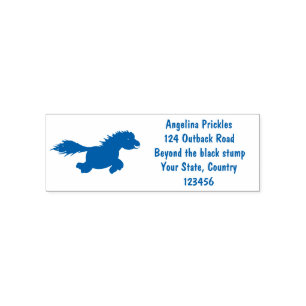 Cute running Shetland pony cartoon illustration Self-inking Stamp