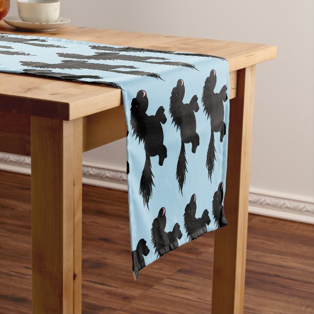 Cute running Shetland pony cartoon illustration Short Table Runner (In Situ)