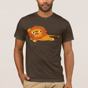 Cute Rushing Cartoon Lion T-Shirt