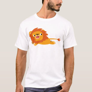 Cute Rushing Cartoon Lion Women T-Shirt