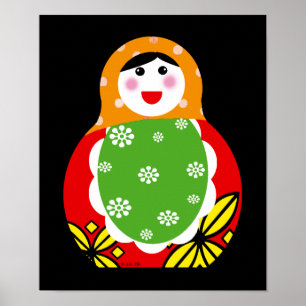 cute Russian nesting doll Poster