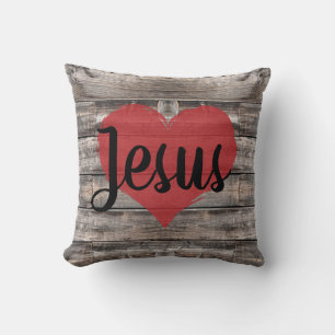 cute rustic chic JESUS HEART   Cushion