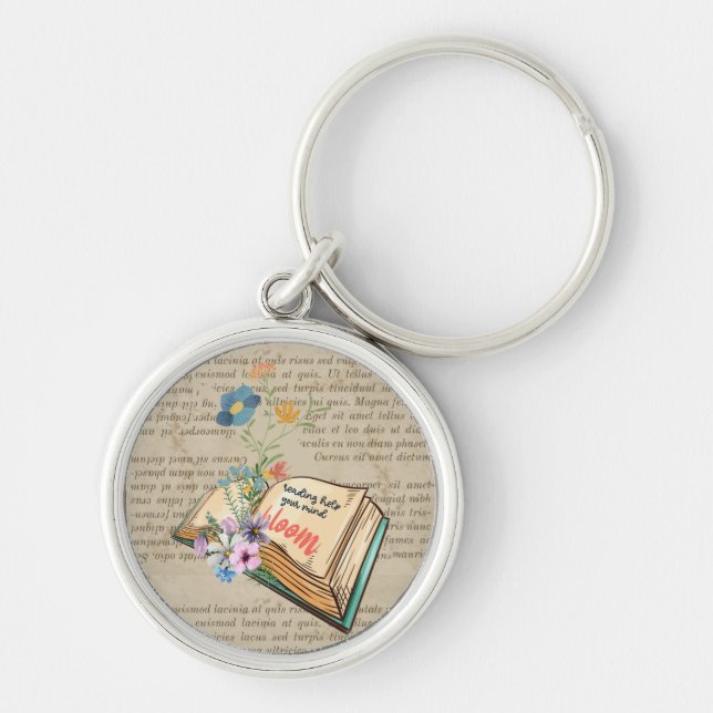 Cute rustic farmhouse gift Text based brown retro Key Ring (Front)