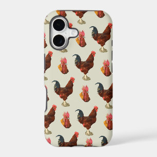Cute Rustic Farmhouse Watercolor Rooster Chicken
